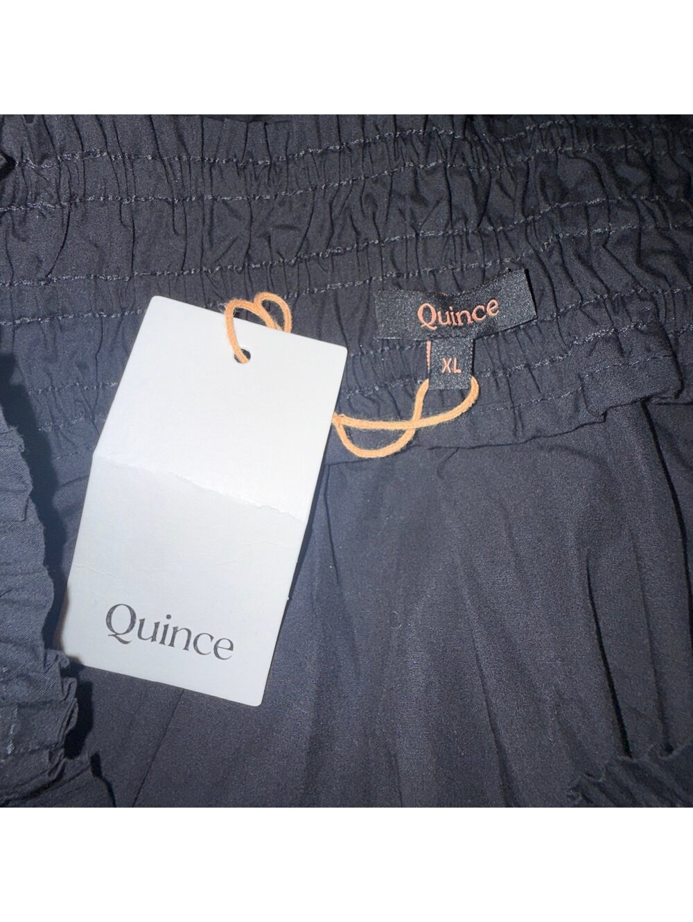Quince 100% Organic Cotton Poplin Tiered Maxi Skirt Black XL NWT - Picture 3 of 5